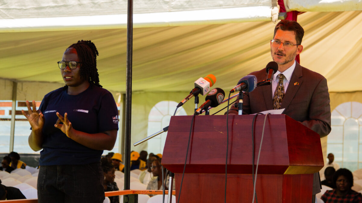 The US Ambassador to Zambia, Michael Gonzalez, highlighting the programme's significant impact during World AIDS Day 2024 celebrations.